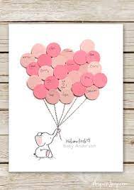 Elephant Baby Shower Guest Book Printable Aspen Jay Baby Shower Guest Book Elephant Baby Shower Theme Baby Shower Guest