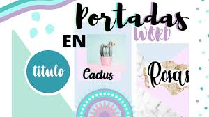 Decoraciones de hojas para word. Portadas En Word Fernanda Youtube