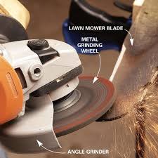 Lawn mower blades are held together with nuts: Sharpen Your Lawn Mower Blade Diy Family Handyman