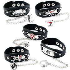 Maybe you would like to learn more about one of these? Buy Online Anime Jewelry Attack On Titan Naruto One Piece Death Logo Leather Bracelet Punk Style Men Wristband Wholesale 6pcs Lot Alitools