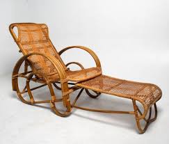 Vintage Bamboo Furniture Vintage 1950s Rattan Cane Reclining Lounge By Furniture Bamboo Chair Design Bamboo Furniture Vintage Antique Bamboo