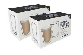 Insulated coffee cup, stainless steel coffee cup, coffee mug, coffee cup with lid, dishwasher safe, personalized coffee cup. 4x Tramontina Double Wall Glass Cup Mug Hot Cold Drink Coffee Latte Tea 330ml Kogan Com