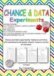Chance And Data Experiments Teaching Math Elementary Probability Activities Teaching Mathematics