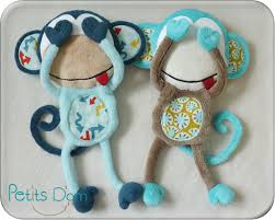 Pour Robin Couture A 4 Mains Concours Petits D Om Doudou Singe Doudou Creations Animalieres