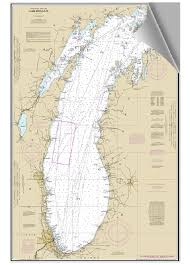 Peel And Stick Nautical Chart Of Lake Michigan