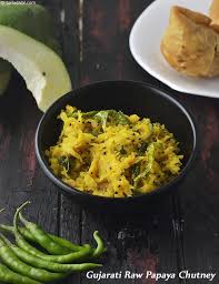 Gujarati Raw Papaya Chutney Kacha Papaya Sambharo Recipe Recipe Papaya Recipes Papaya Chutney Recipes Chutney Recipes