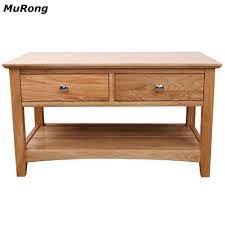 Weston home rectangle coffee table. Murong Solid Oak Coffee Table With Shelf 2 Drawers End Table No Veneer Coffee Tables Aliexpress