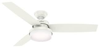 Hunter Fan Company 52 Sentinel Fresh White Ceiling Fan With Light And Remote Transitional Ceiling Fans By Buildcom