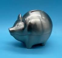 Sheridan Non Tarnish Metal Piggy Bank