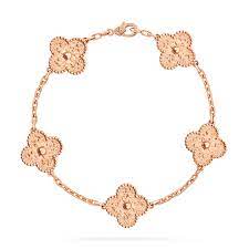 The diamond set necklace can be devided into 3 seperate parts. Vcarn9t300 Vintage Alhambra Bracelet 5 Motifs Van Cleef Arpels