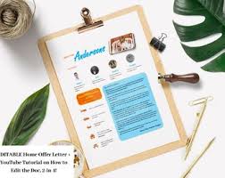 If you want to work abroad, take a look at our cover letter of an international student applying for a job in the uk and apply these principles to the country of your choice. Editable Home Offer Letter Template Video Tutorial Dark Etsy