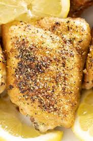 Oven Roasted Lemon Pepper Chicken The Salty Marshmallow Recipe Chicken Thights Recipes Baked Lemon Pepper Chicken Lemon Chicken Recipe