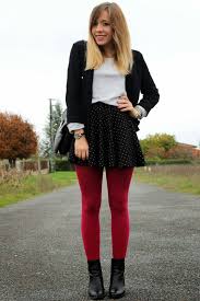 Red Tights Fashion Outfit Fashionblogger Fashion Tights Red Tights Colored Tights Outfit