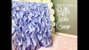How To Make A Curly Willow Ruffle Table Skirt Chair Decorations Diy Wedding Diy Table Skirts Table Skirt Diy Table