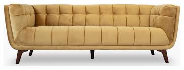 We are bringing in new product every week and only have about half of our inventory photographed, so coming to browse in person is a great way to find the newest items. Mid Century Modern Allen Gold Velvet Sofa 85 Midcentury Sofas By Homesquare Houzz