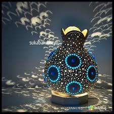 Su Kabak Abajur Nazar Boncuklu Model Su Kabak Abajur Su Kabak Lamba Gourd Lamp Su Kabagi Lamba Sanat