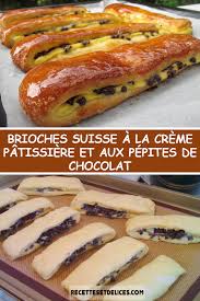 Brioches Suisse A La Creme Patissiere Et Aux Pepites De Chocolat En 2020 Recette Facile Recette Recettes De Cuisine