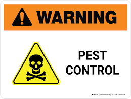 When you are needing pest control in panama city, fl , look no further than gulf coast pest control. Warning Pest Control With Hazard Icon Landscape Wall Sign Creative Safety Supply