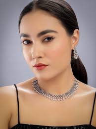 Silver Diamond Necklace