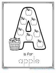 Letter A Is For Apple Trace And Color Printable Free Preschool Alphabet Printables Alphabet Preschool Letter Worksheets For Preschool