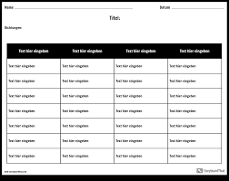 Eine tabelle ist eine geordnete zusammenstellung von texten oder daten. Tabellenarbeitsblattvorlage Tabellen Arbeitsblatt Maker