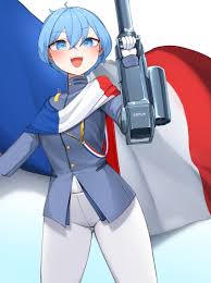 daebom, original, war thunder, blue eyes, blue hair - Anime R34
