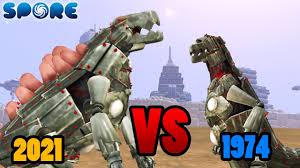 Mechagodzilla is a robot kaiju that resembles godzilla from the 1960's through 1970's. Mechagodzilla 2021 Vs Mechagodzilla 1974 Titan Arena S2e1 Spore Youtube