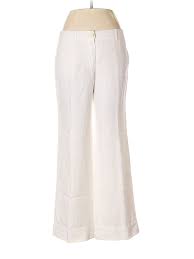 Details About Nwt Ann Taylor Loft Women White Linen Pants 8 Petite