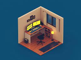 Tiny Room One Isometric Room Isometric Rooms Isometric Design