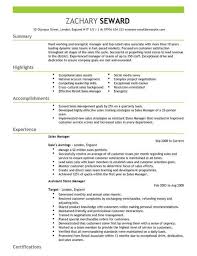Sales Manager Cv Template Cv Samples Examples