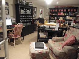 The other wall in this room has smaller shelves which are perfect for fabric, sewing supplies, and notions. Sewing Room Designs Martha Stewart Strangetowne Organized Sewing Room Designs