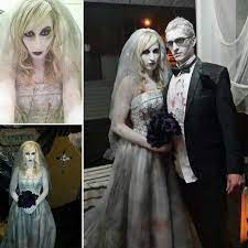 Dead Bride And Groom Couples Halloween Costume Halloween Bride Dead Bride Zombie Bride