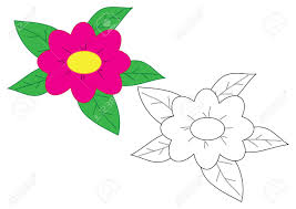 Dibujo para colorear flor flores faciles de dibujar paginas para colorear de flores dibujos para colorear. Dibujos Animados De Flores Dibujo Para Colorear Juego Para Ninos Ilustracion Vectorial Ilustraciones Vectoriales Clip Art Vectorizado Libre De Derechos Image 97886966