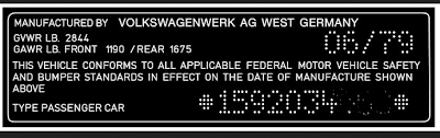 How To Decipher Your Vw Beetle Engine And Chassis Numbers