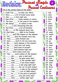 Presente Simple Vs Progresivo Teaching English Grammar English Grammar Worksheets English Grammar Exercises