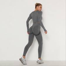 Bol Com Shape Sportlegging Dames High Waist Naadloze Push Up Yoga Broek Grijs