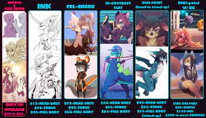 The terms and conditions for digital and traditional art commissions through alhyari.art website. New Commission Price Sheet 2014 Art Pricing Art Style Challenge Digital Art Tutorial