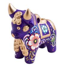Home interiors wall hanging silver vase with grape decor. Bloomsbury Market Ivaan Pucara Bull Ceramic Figurine Ceramic Figurines Handmade Ceramics Ceramics
