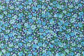 Vintage Tiny Print Cotton Fabric Small Print Blue Green Etsy Tiny Prints Fabric Flowers Fabric