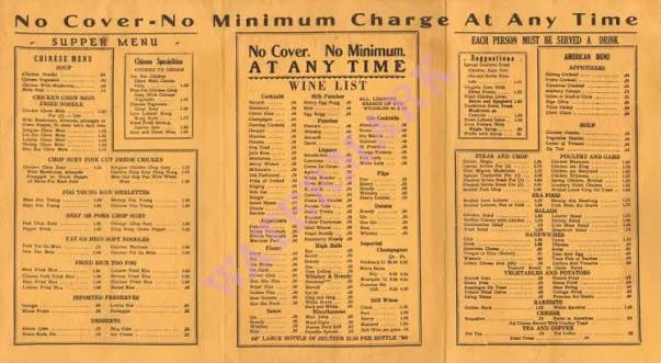 Smalls' Paradise Cabaret, Harlem 1930s Menu Art – Vintage Menu Art