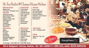 Enjoy The Best Hi Tea Buffet In Chaaye Khana Multan Facebook
