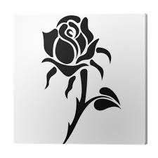 Seeking more png image red rose png,black and white rose png,rose drawing png? Black Rose Silhouette Canvas Print Pixers We Live To Change