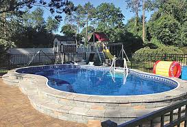 Inground pools are naturally cool, because their entire structure is surrounded by earth. In Ground On Ground Above Ground Pool Ideas Intheswim Pool Blog