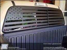 Flat Black American Flag Window Decal Custom American Flag Rear Window Decal Choose Your Size Truck Decals Custom Trucks Rear Window Decals
