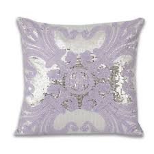Ludo Sequin Pillow Purple Silver Pillows Bed Sequin Throw Pillows Silver Pillows Pillows