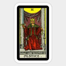 Pulling the justice card is a good sign since it indicates that things will get clear, and you will find peace and balance in this situation. Justice Tarot Card Tarot Cards Sticker Teepublic