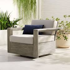Attention to detail defines the linus leather swivel glider. Portside Outdoor Swivel Chair