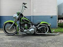 The speedometer face boasts a big. Harley Davidson Softail Classic Heritage Cholo 6 Stretched Rear Fender Ebay