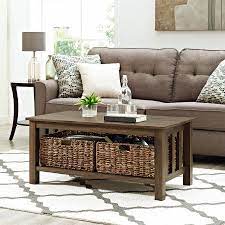 Lower shelves and drawers can help you neatly stash magazines, remotes, coasters and more. Woven Paths Traditional Storage Coffee Table With Bins Dark Walnut Walmart Com Coffee Table With Storage Coffee Table Walnut Coffee Table
