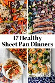 Seventeen Healthy Sheet Pan Dinners Slender Kitchen Sheet Pan Dinners Recipes Sheet Pan Dinners Sheet Pan Recipes